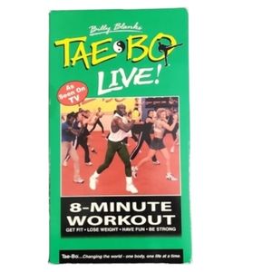 3 for $9 Billy Blanks Taebo Live 8 Minute Workout VHS Tape Movie